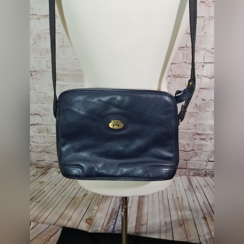 Vtg Etienne Aigner Blue Crossbody Shoulder Handbag